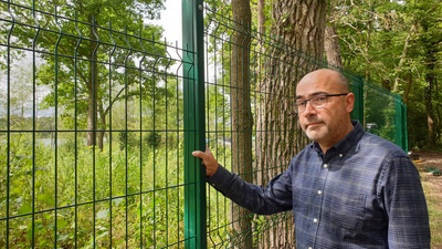 Cllr Paul Richards is heartbroken to see the fence being built around Aldenham Reservoir